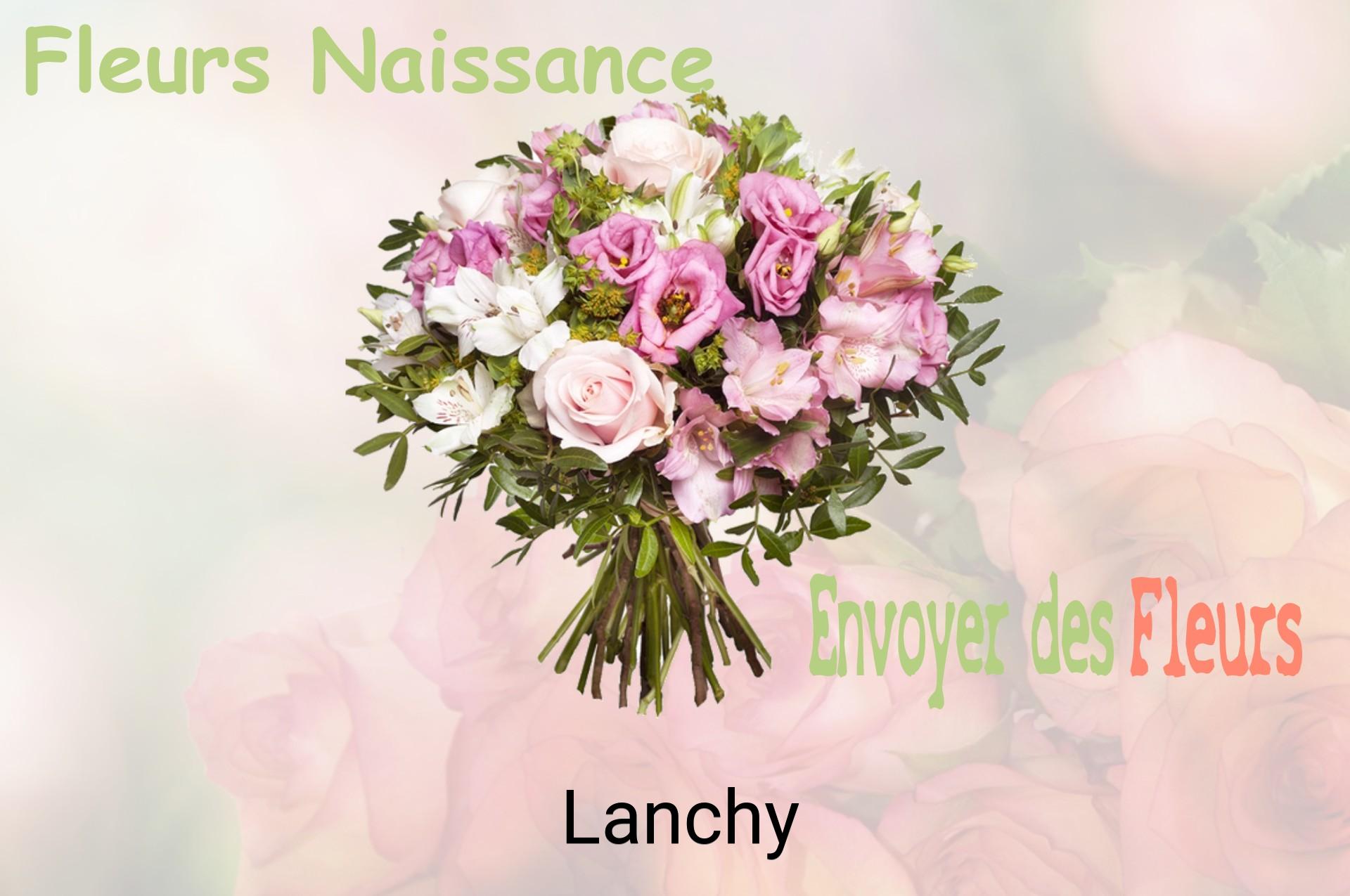 Bouquet de fleurs de naissance livré à Lanchy